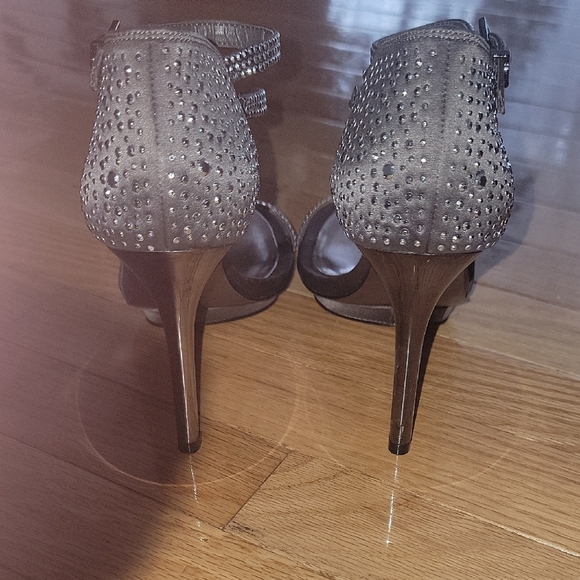 BCBGMaxAzria Black Stiletto Heels with Strappy Design - Picture 4 of 5